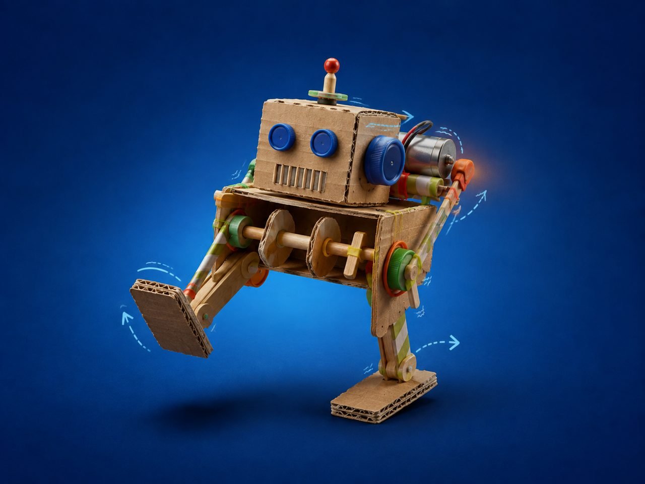 Robô andador de manivela (2 pernas)