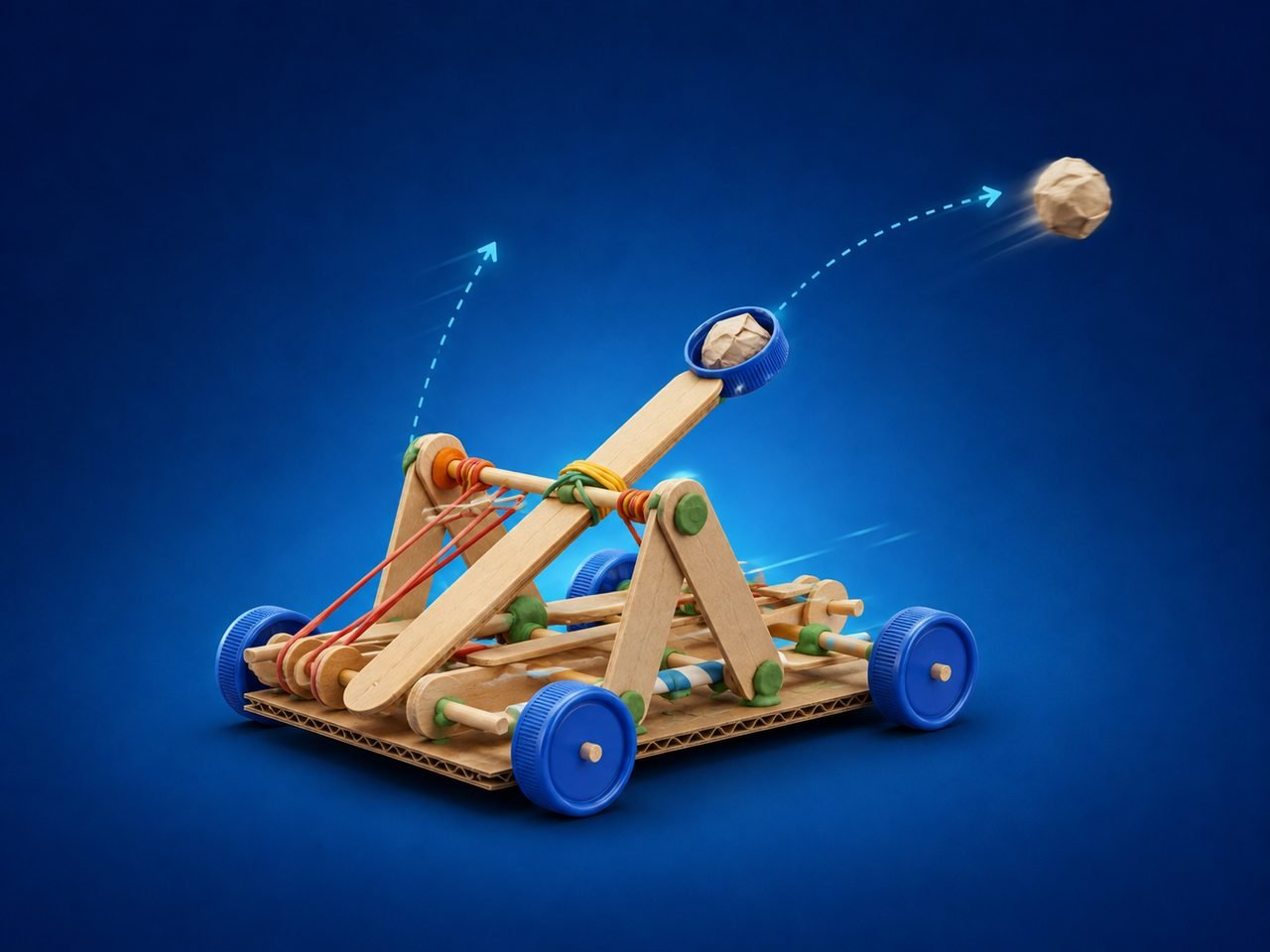 Catapulta de palitos de sorvete