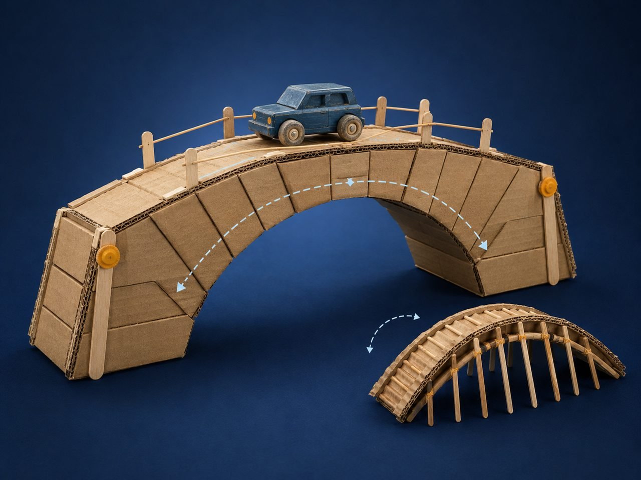 Ponte de arco por encaixe (sem cola)